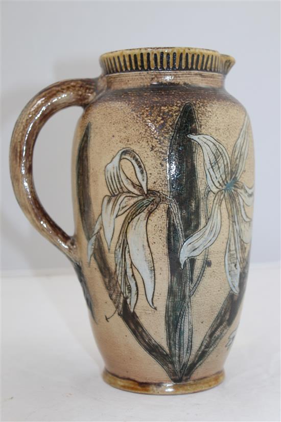 A Martin Brothers stoneware jug, c.1884, 21cm